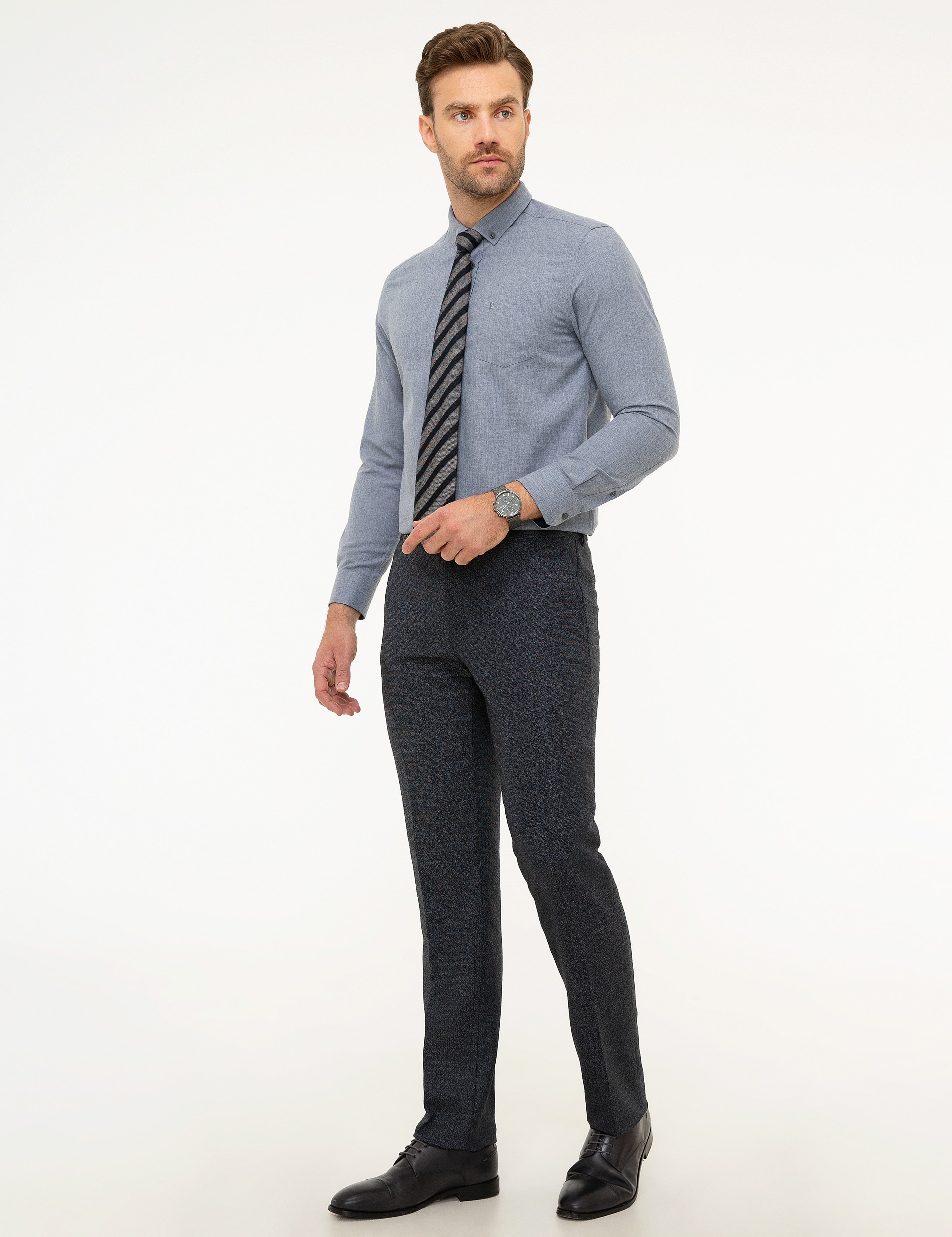 Lacivert Slim Fit Pantolon - Image 2