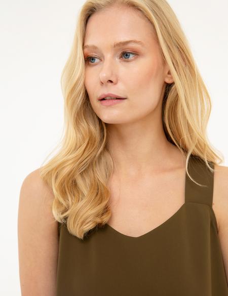 Haki Askılı Bluz - 50204421003