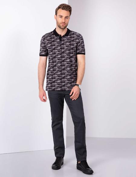 Siyah Slim Fit Polo Yaka T-Shirt - 50204205003