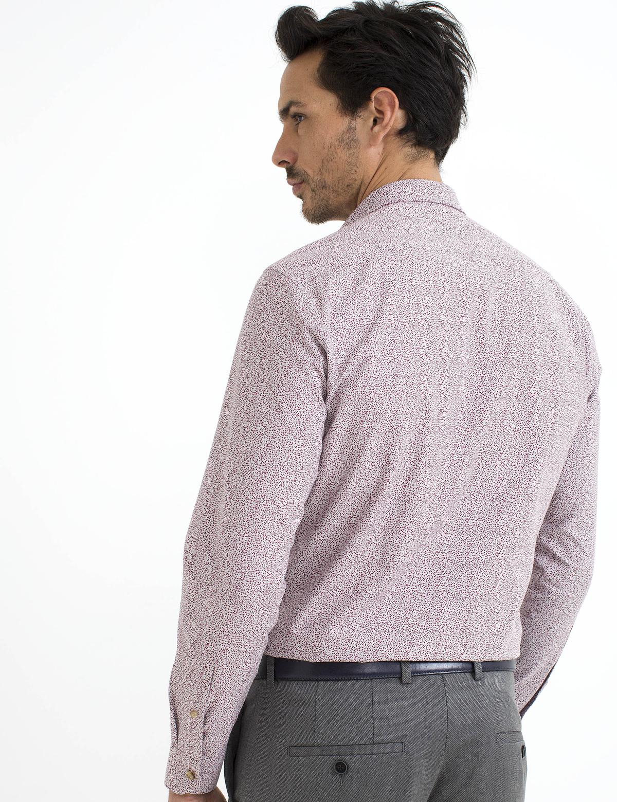 Bordo Slim Fit Uzun Kollu Gömlek - 50195893001