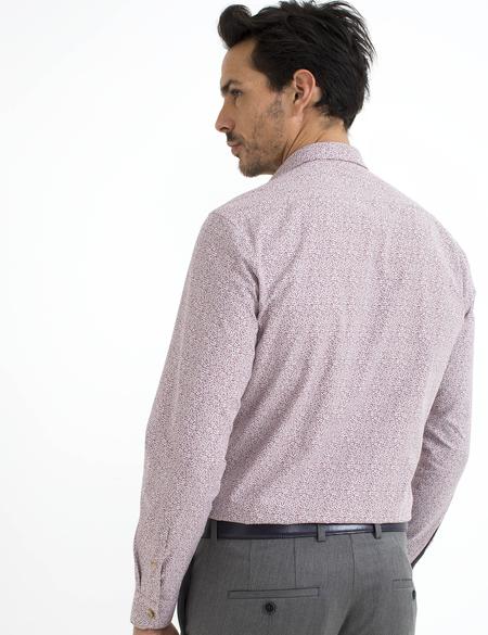 Bordo Slim Fit Uzun Kollu Gömlek - 50195893001