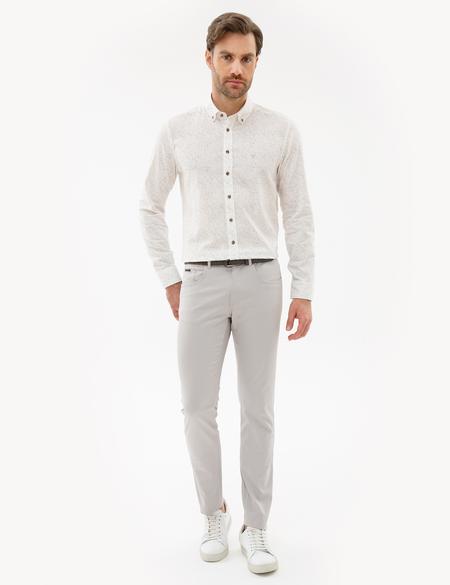 Bej Slim Fit Gömlek - 50223129029