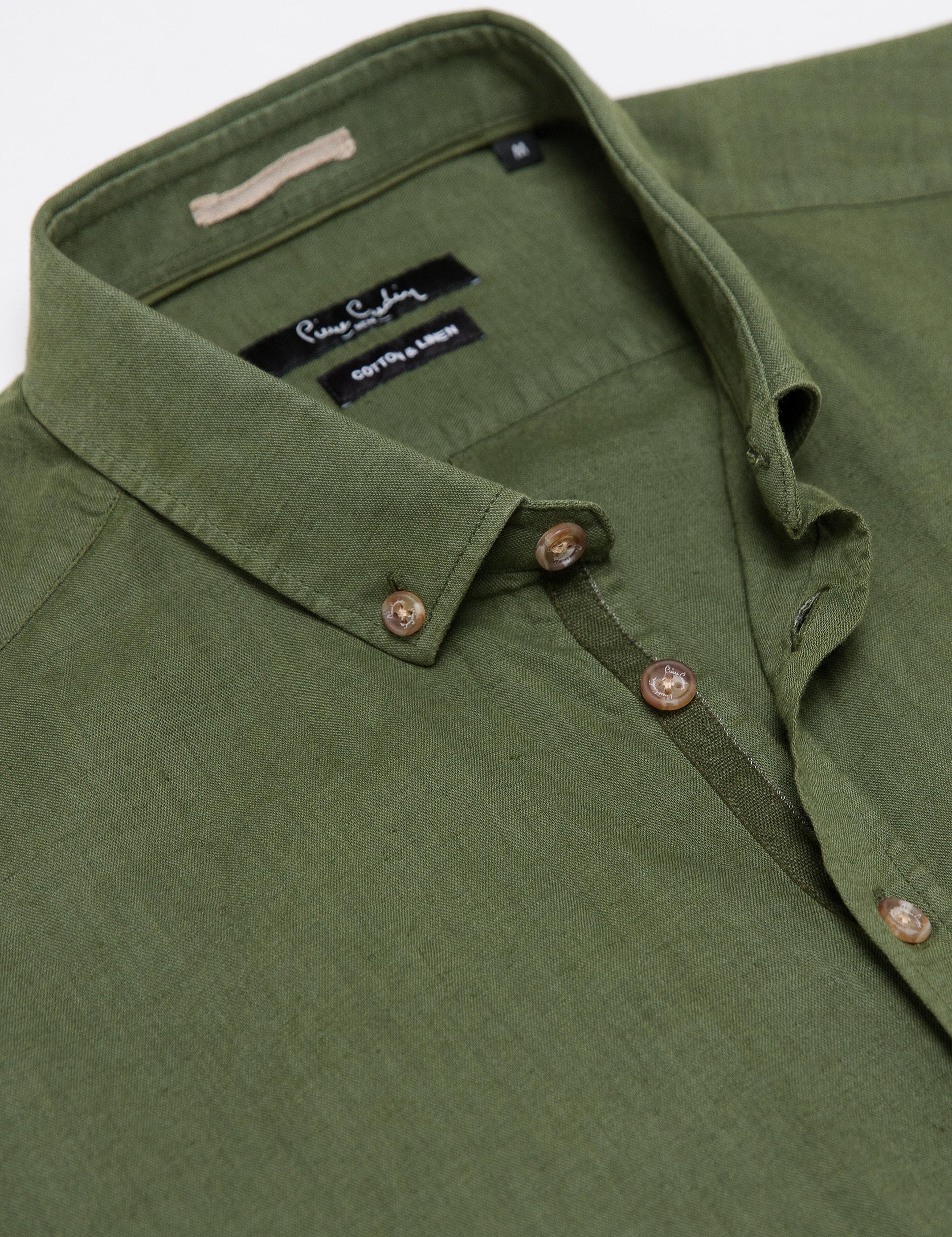 Yeşil Slim Fit Gömlek - Image 3