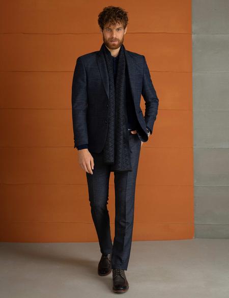 Lacivert Slim Fit Ceket - 50195873038