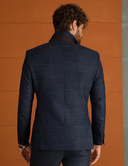 Lacivert Slim Fit Ceket - 50195873038