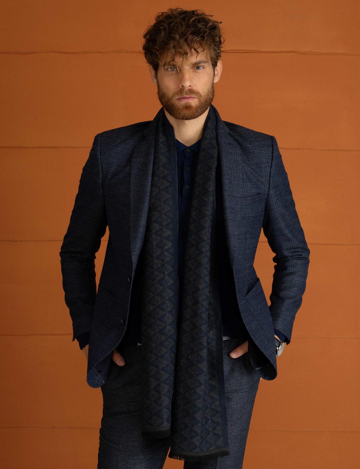 Lacivert Slim Fit Ceket - 50195873038