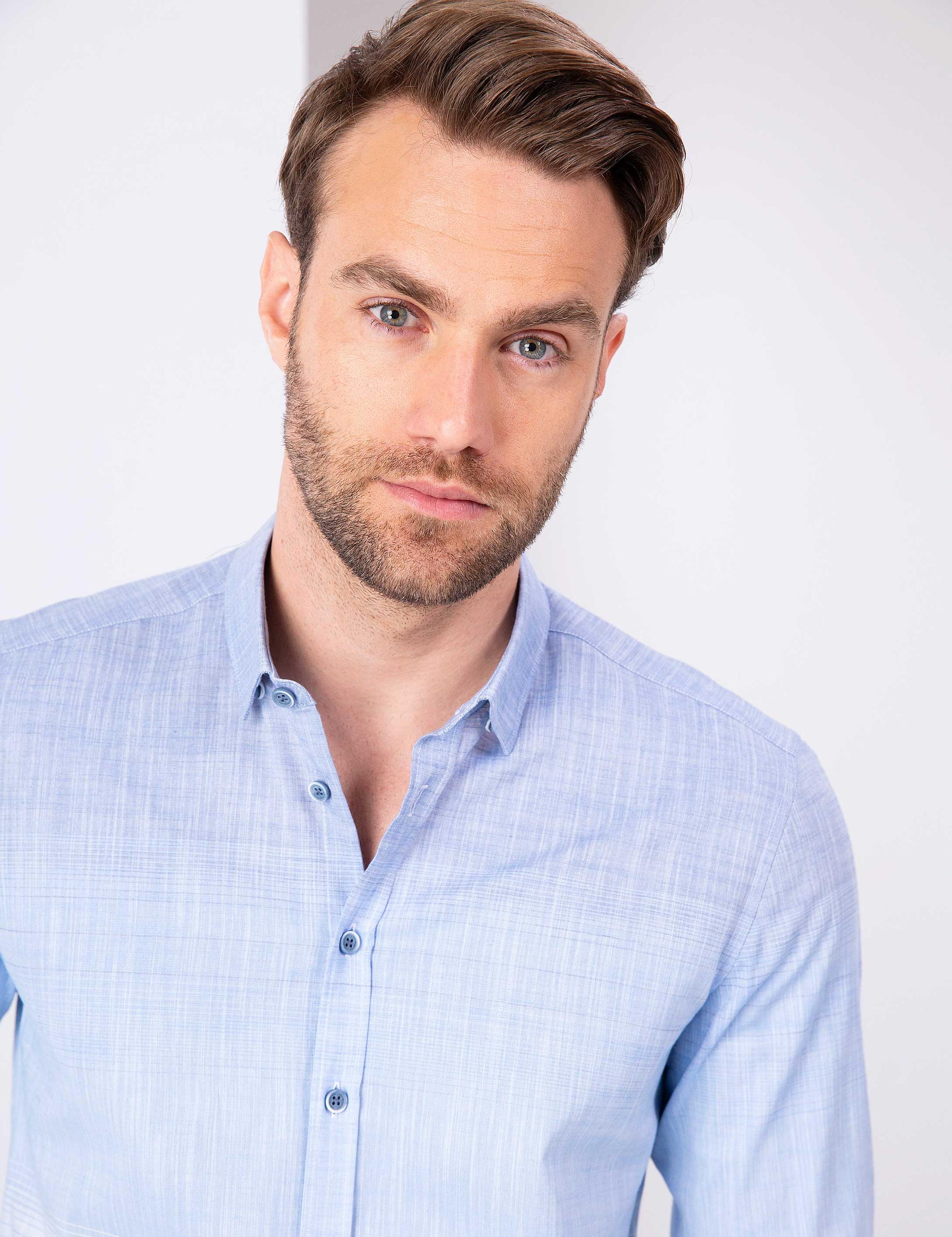 Mavi Slim Fit Gömlek