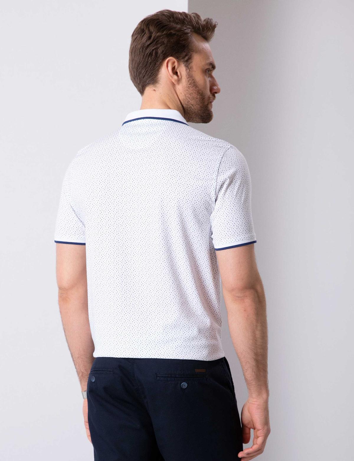 Beyaz Regular Fit Polo Yaka T-Shirt - 50200823020