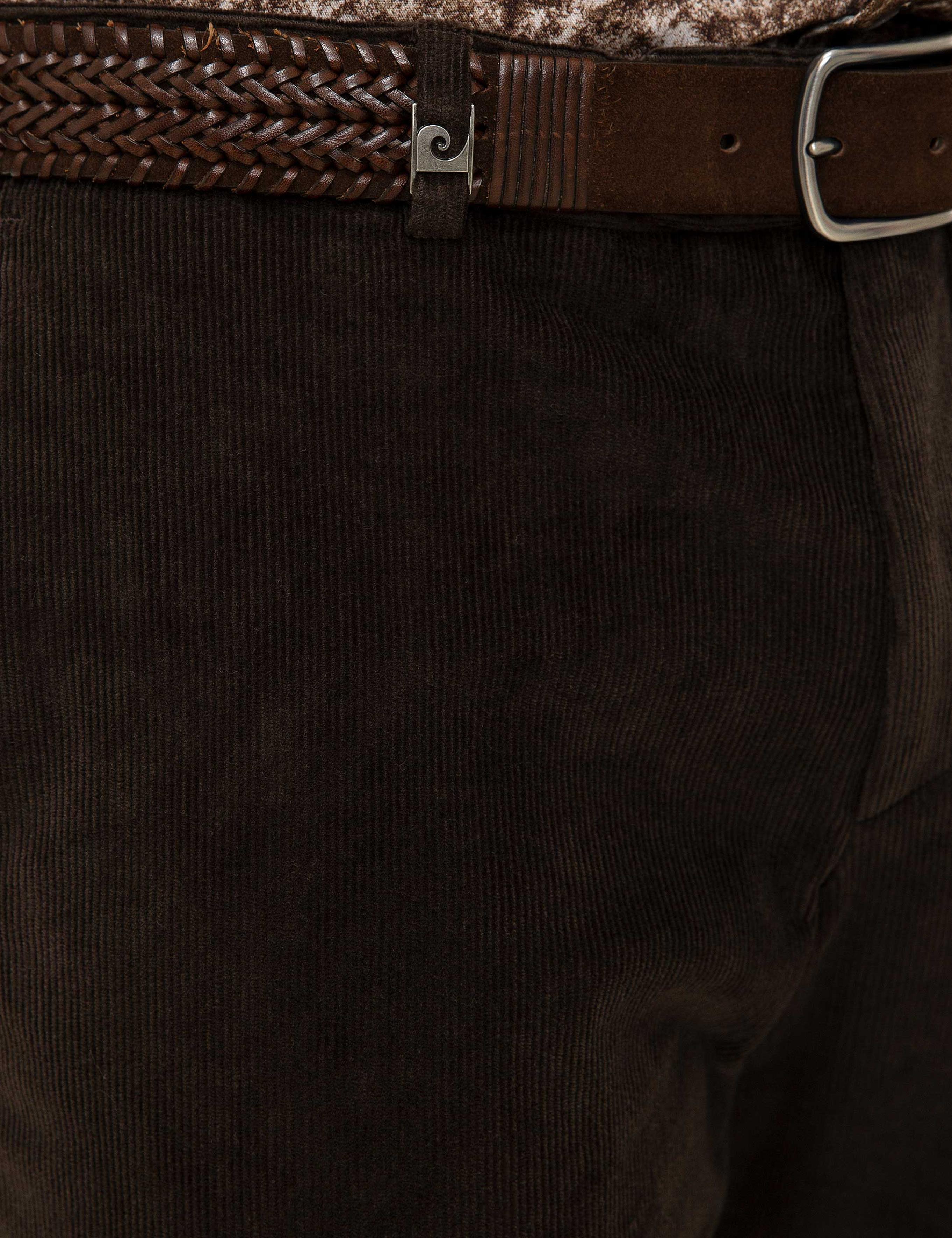 Kahverengi Slim Fit Kadife Pantolon