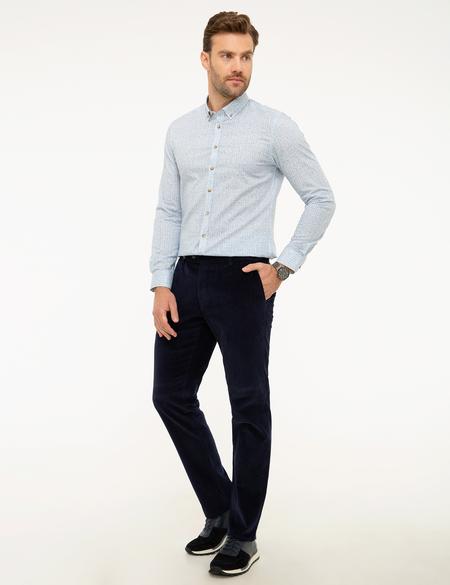 Lacivert Slim Fit Kadife Pantolon - 50193020030