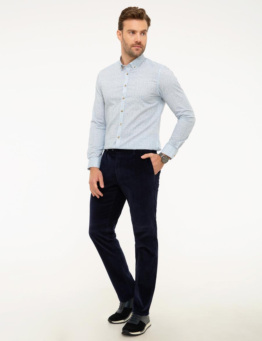 Lacivert Slim Fit Kumaş Pantolon