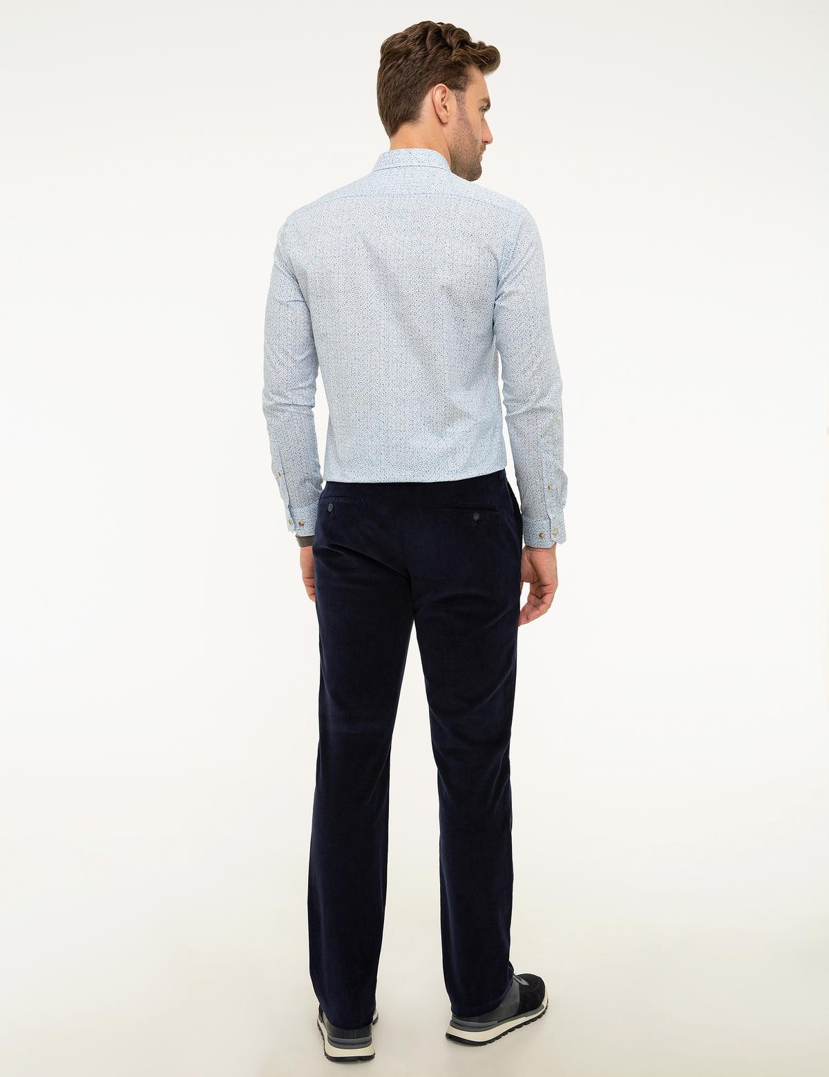 Lacivert Slim Fit Kadife Pantolon - 50193020030