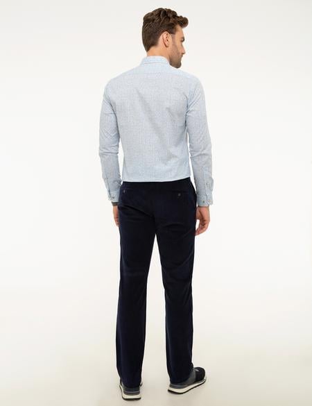 Lacivert Slim Fit Kadife Pantolon - 50193020030