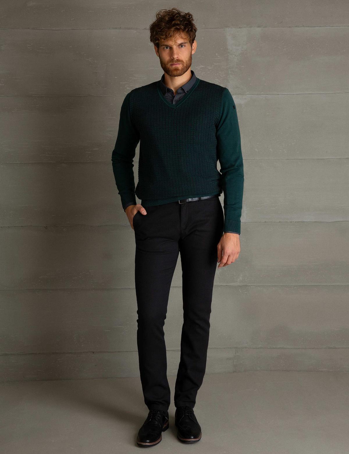 Yeşil Slim Fit Kazak