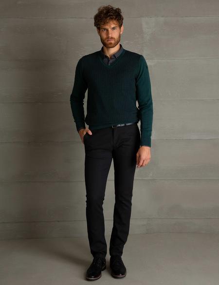 Yeşil Slim Fit Kazak - 50197161008