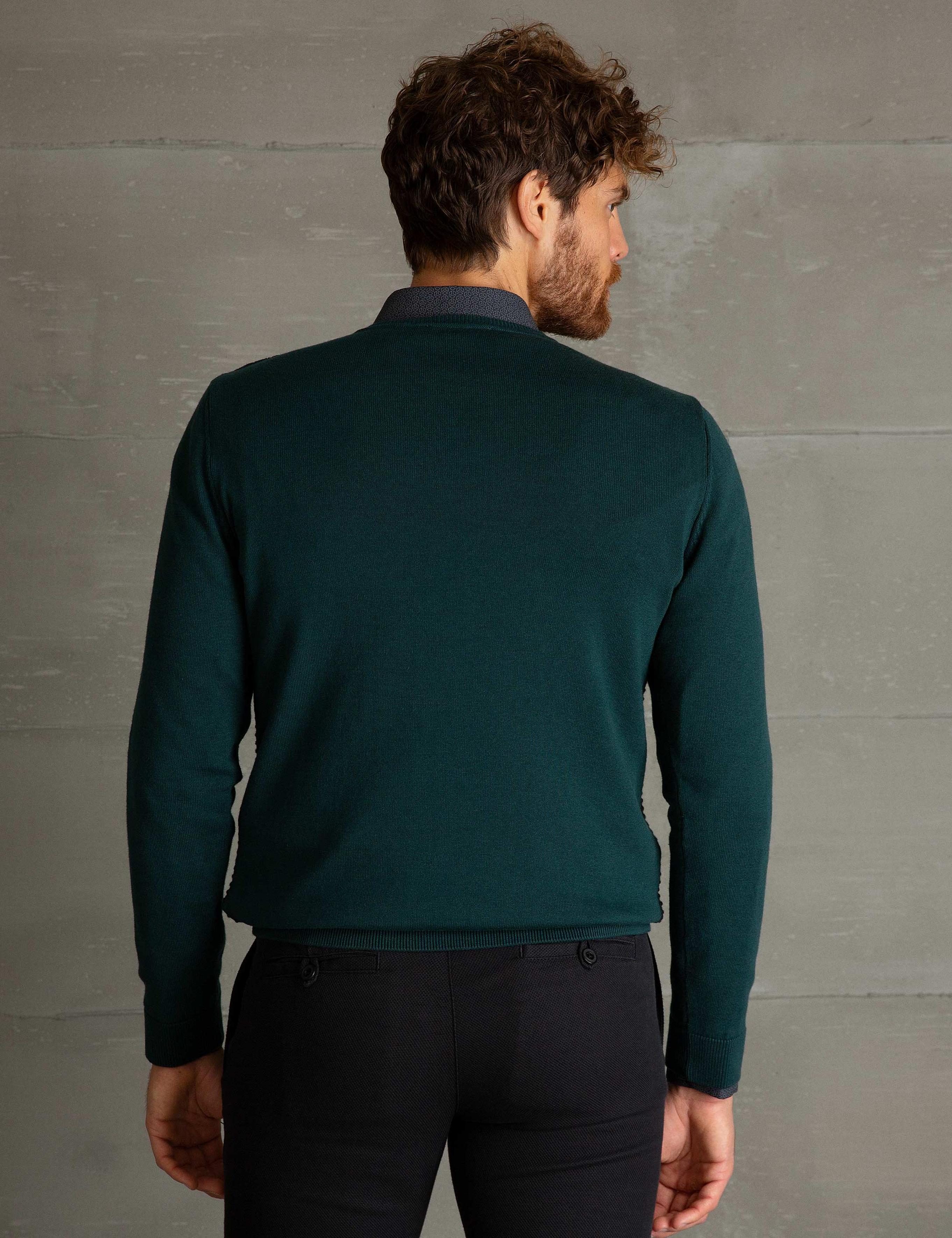 Yeşil Slim Fit Kazak