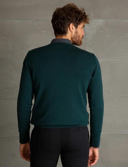 Yeşil Slim Fit Kazak - 50197161008