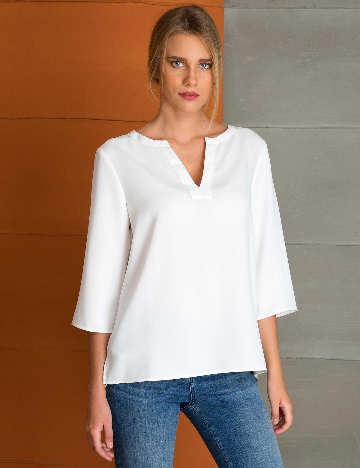 Ekru Regular Fit Bluz - 50197179039