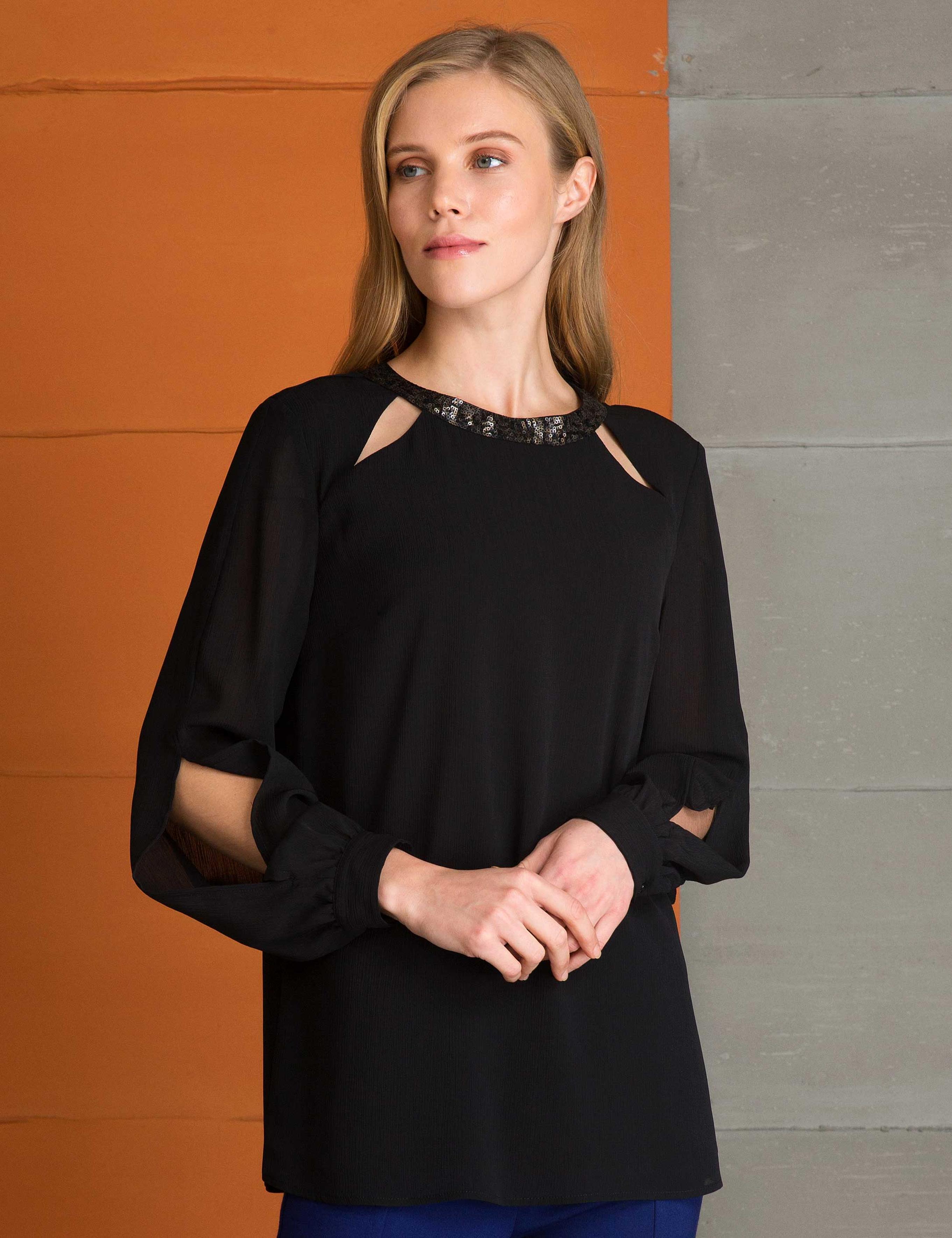 Siyah Dokuma Gömlek