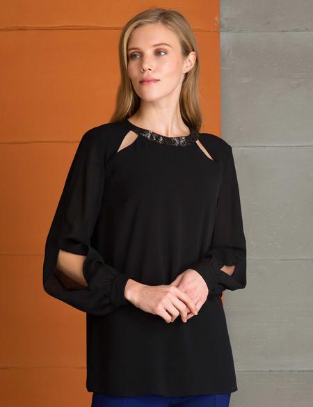 Siyah Dokuma Gömlek - 50197220012