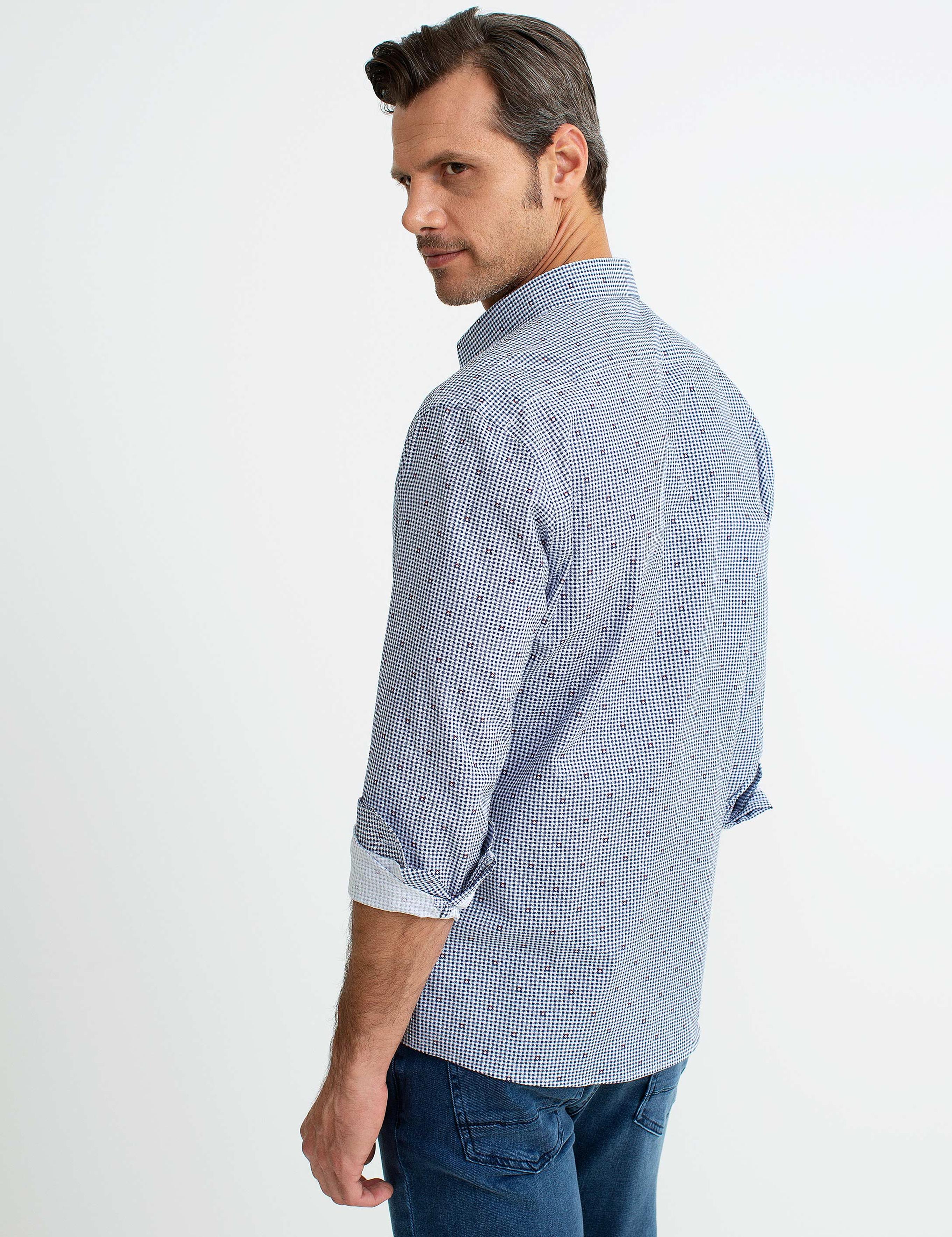 Lacivert Slim Fit Gömlek