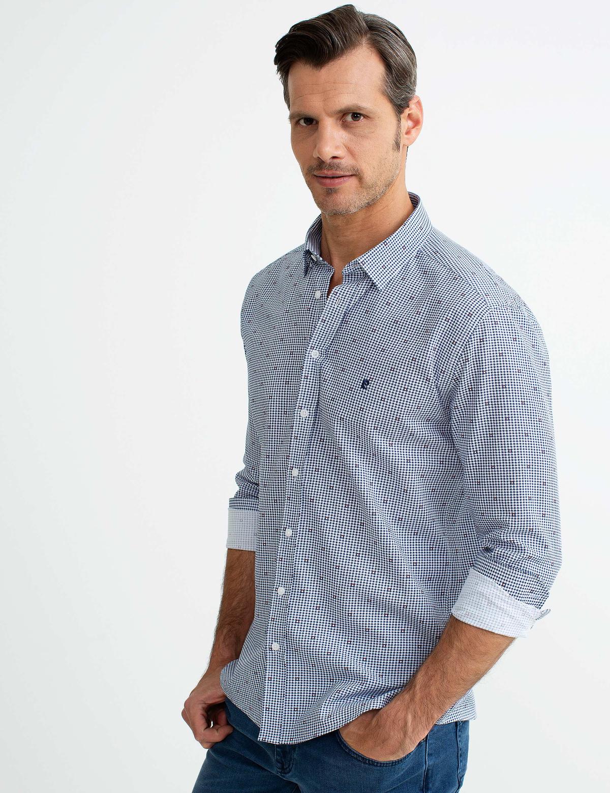 Lacivert Slim Fit Gömlek