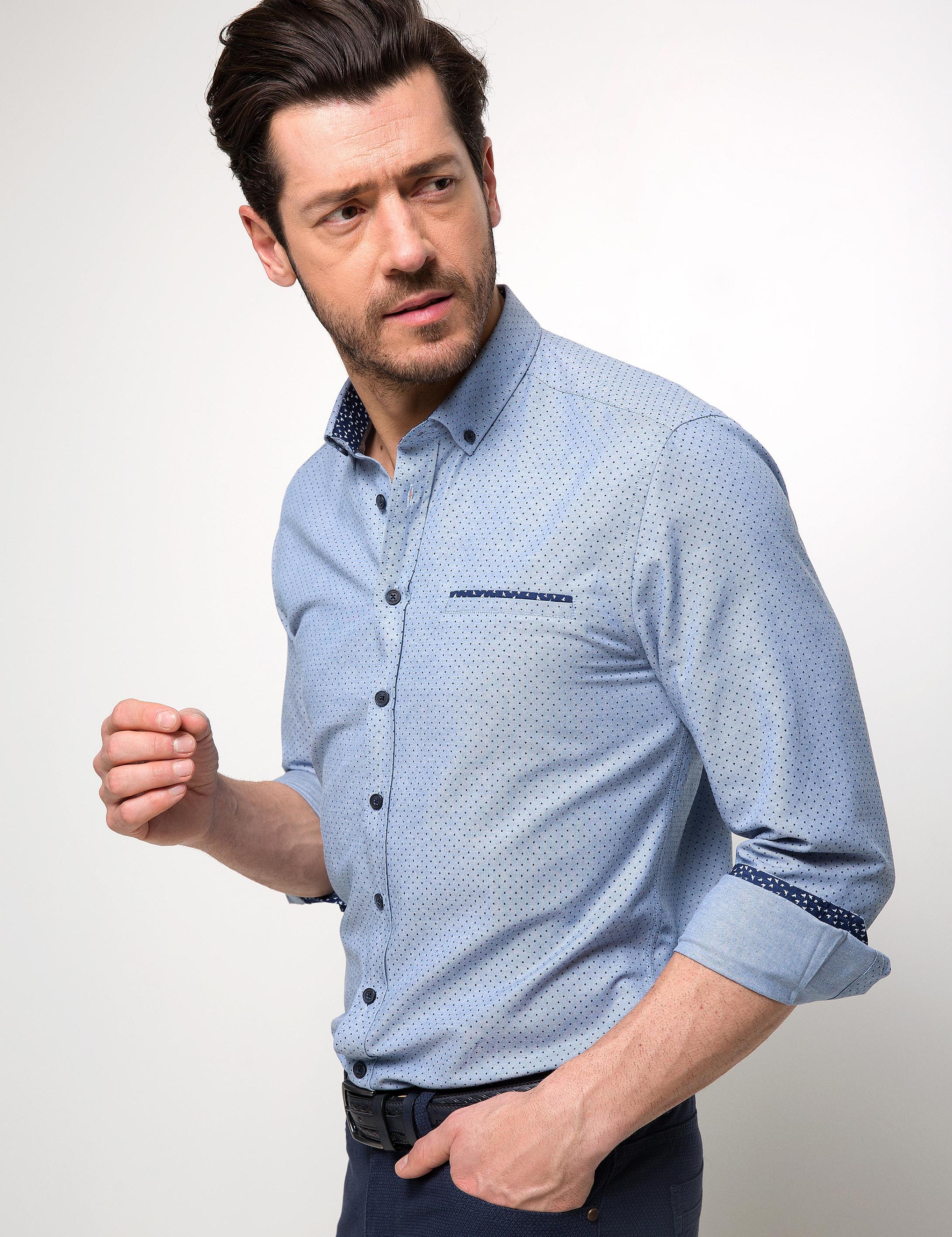 İndigo Slim Fit Gömlek