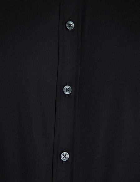 Siyah Slim Fit Uzun Kollu Basic Gömlek - 50197101025