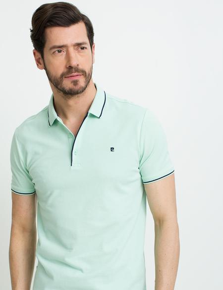 Min Yeşil Slim Fit Polo Yaka Basic T-Shirt - 50197145012