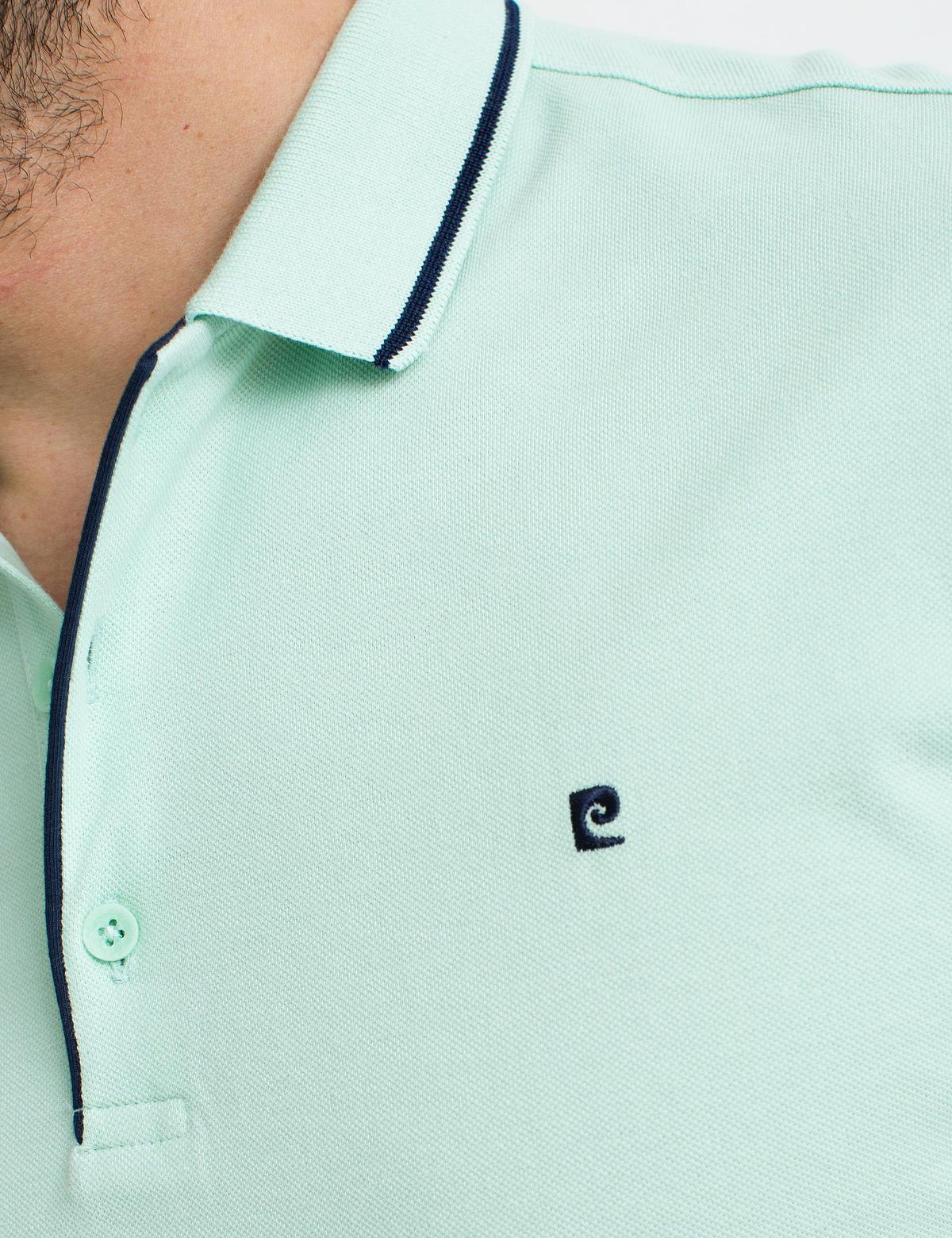 Min Yeşil Slim Fit Polo Yaka Basic T-Shirt - 50197145012