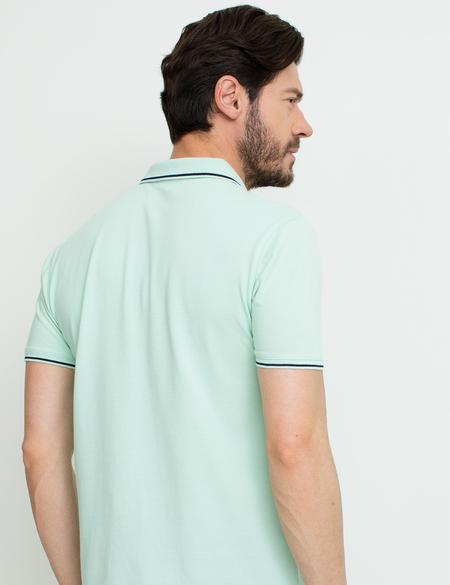 Min Yeşil Slim Fit Polo Yaka Basic T-Shirt - 50197145012