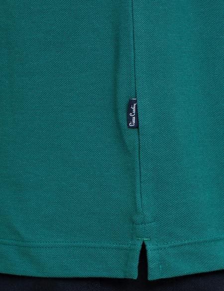 Koyu Yeşil Slim Fit Polo Yaka Basic T-shirt - 50197145067