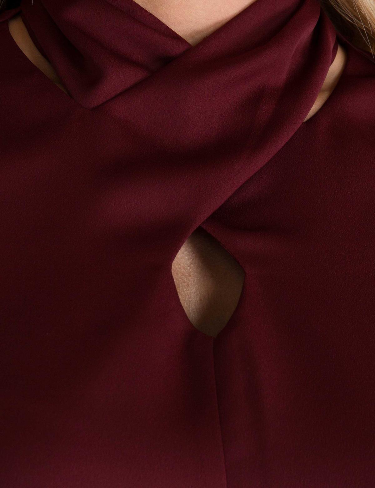 Bordo Crop Top Bluz - 50197210005