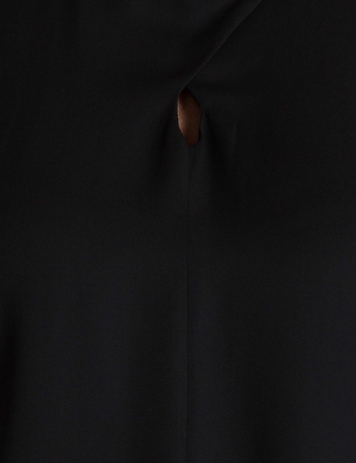 Siyah Crop Top Bluz - 50197210036