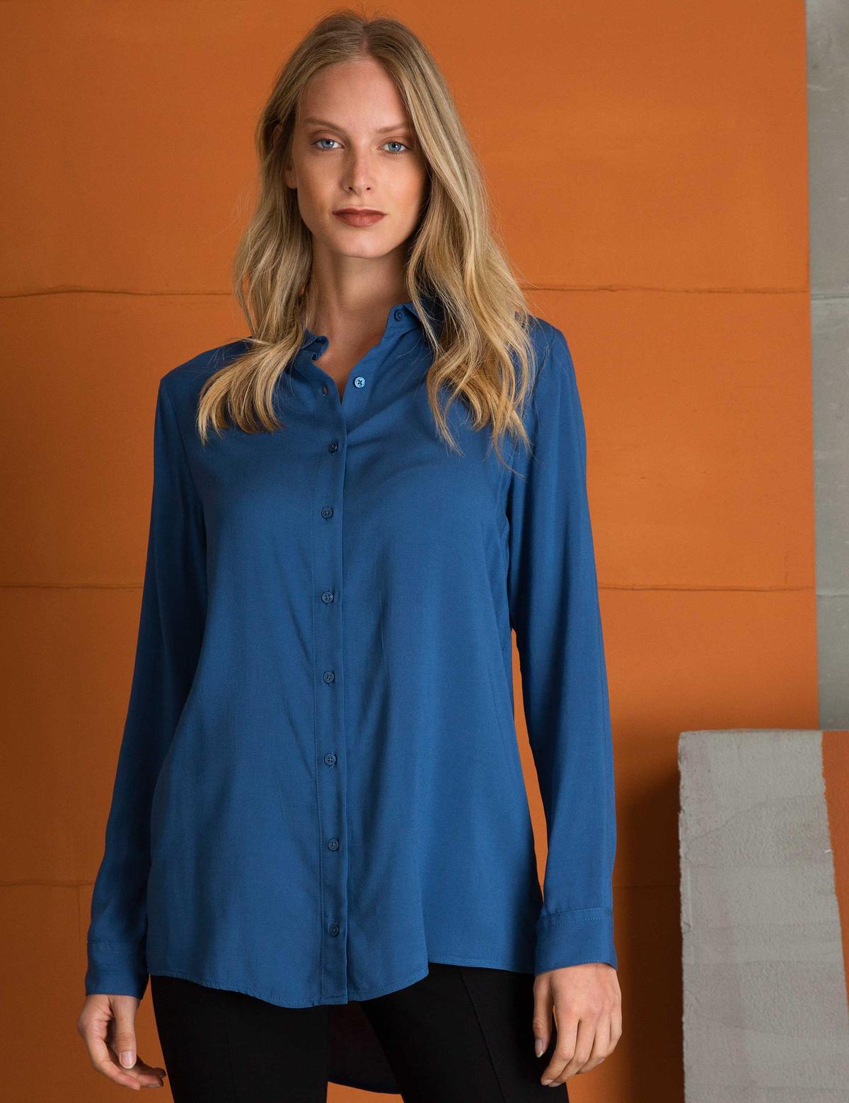 Mavi Dokuma Gömlek - 50197226060