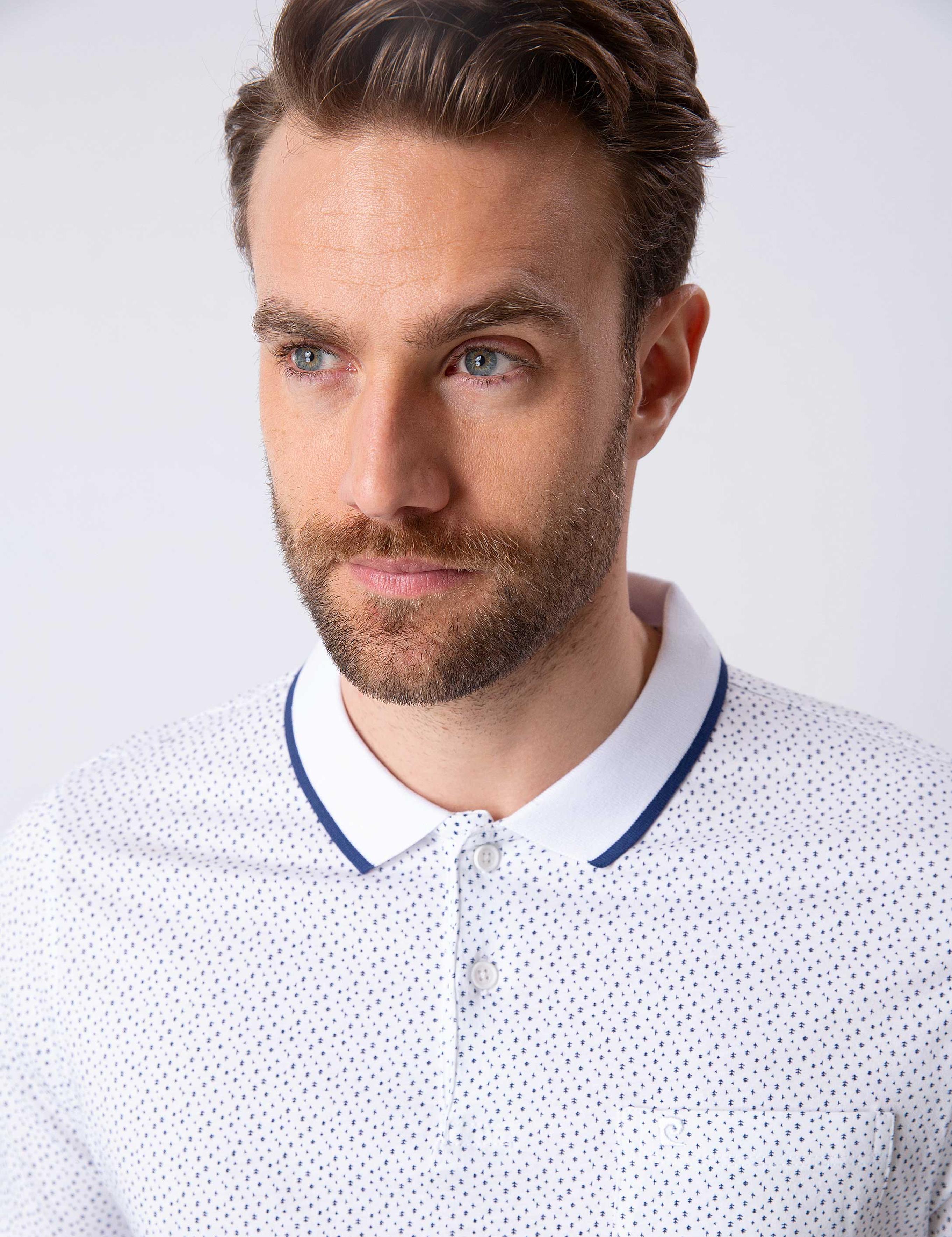 Beyaz Regular Fit Polo Yaka T-Shirt