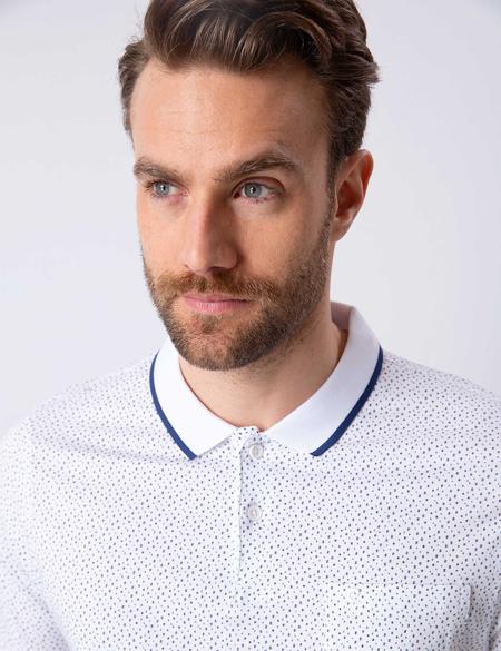 Beyaz Regular Fit Polo Yaka T-Shirt - 50200823020