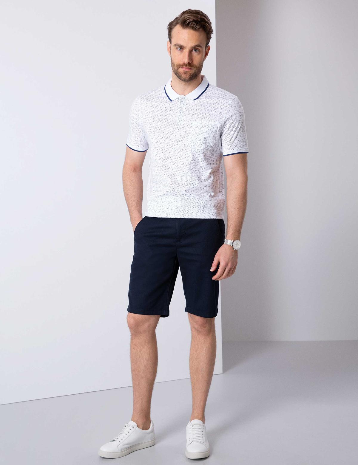 Beyaz Regular Fit Polo Yaka T-Shirt - 50200823020