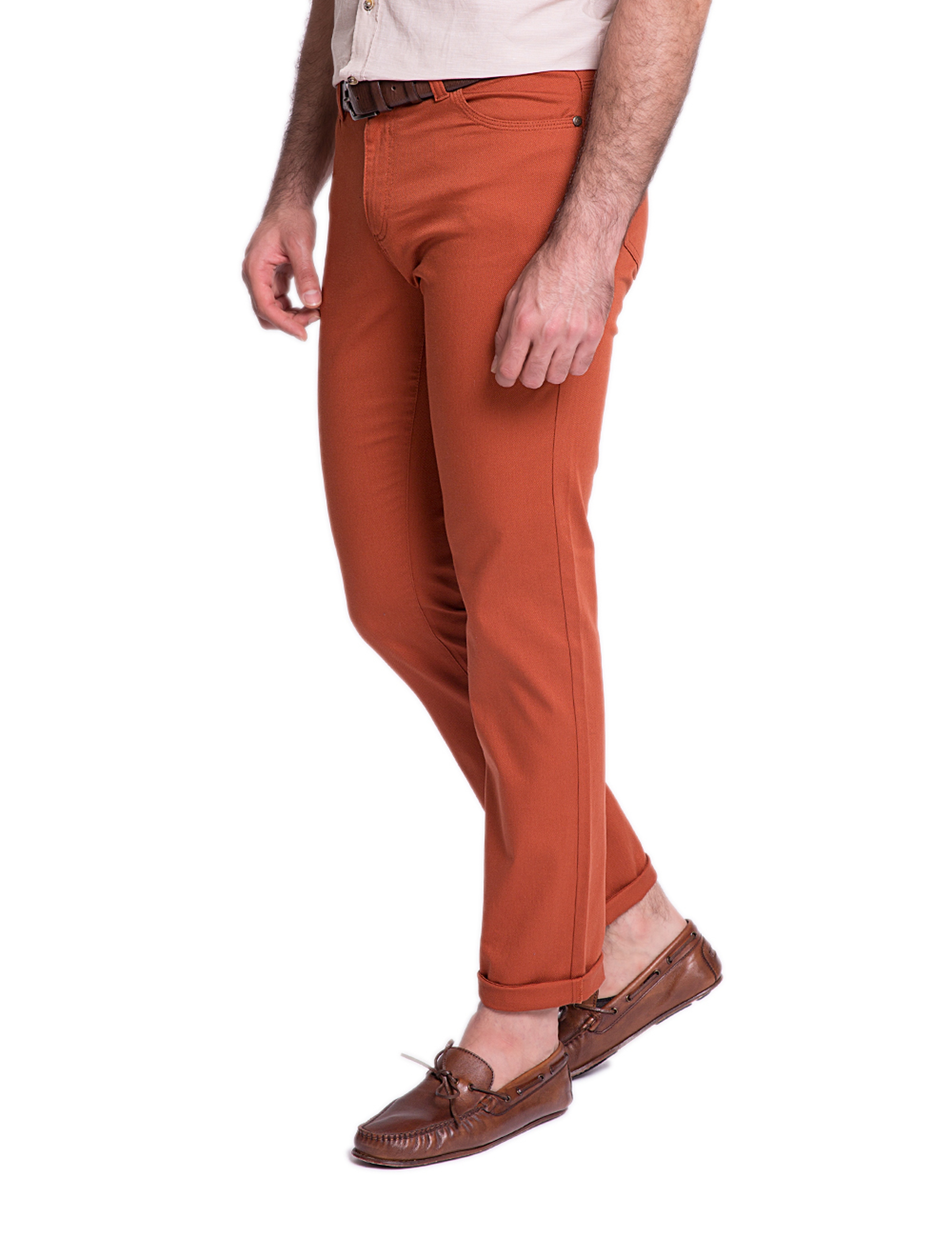 Kiremit Slim Fit Chino Pantolon - Image 5