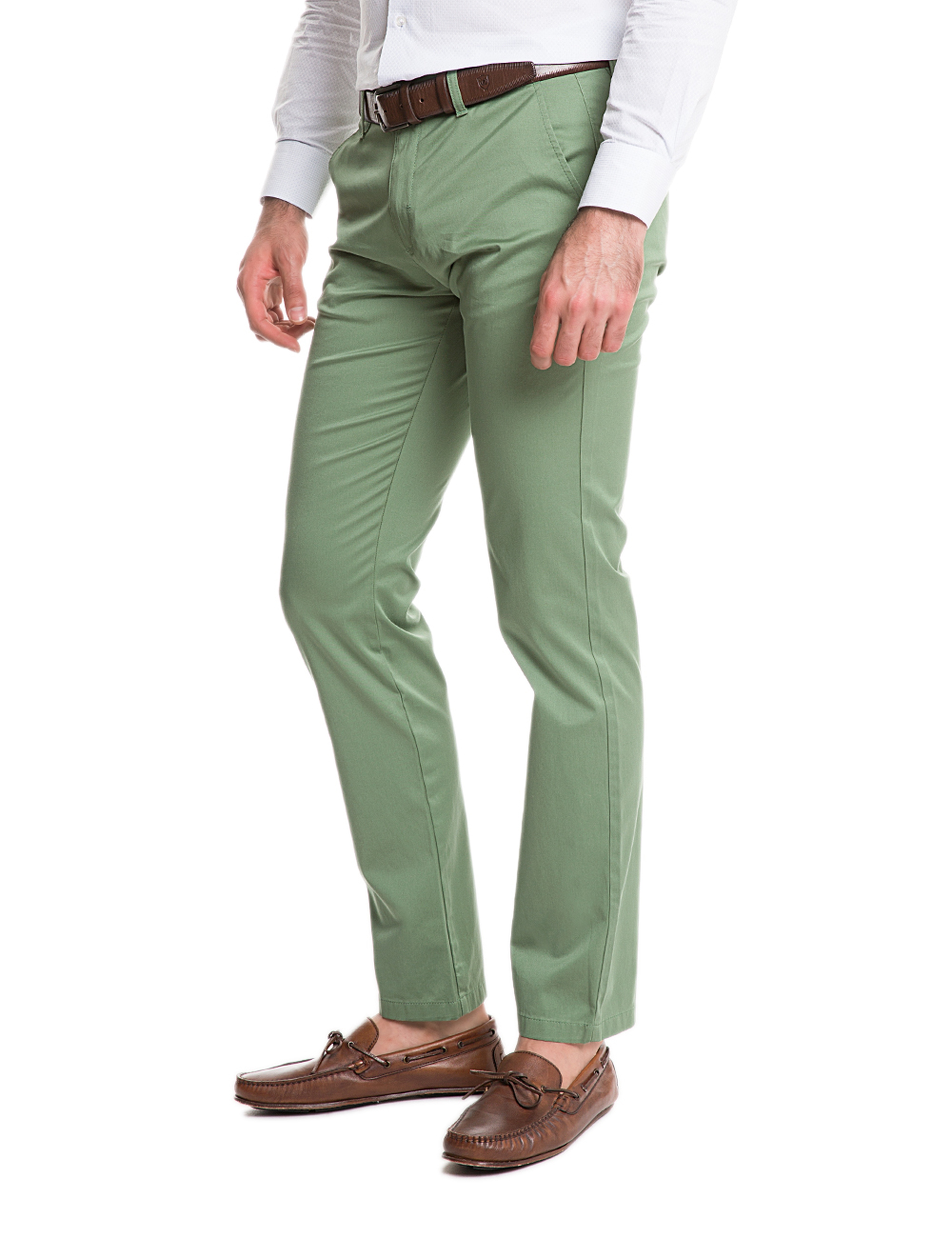 Yeşil Slim Fit Kanvas Pantolon - Image 6