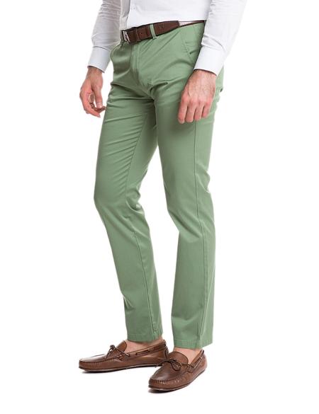 Yeşil Slim Fit Kanvas Pantolon - 50146460250