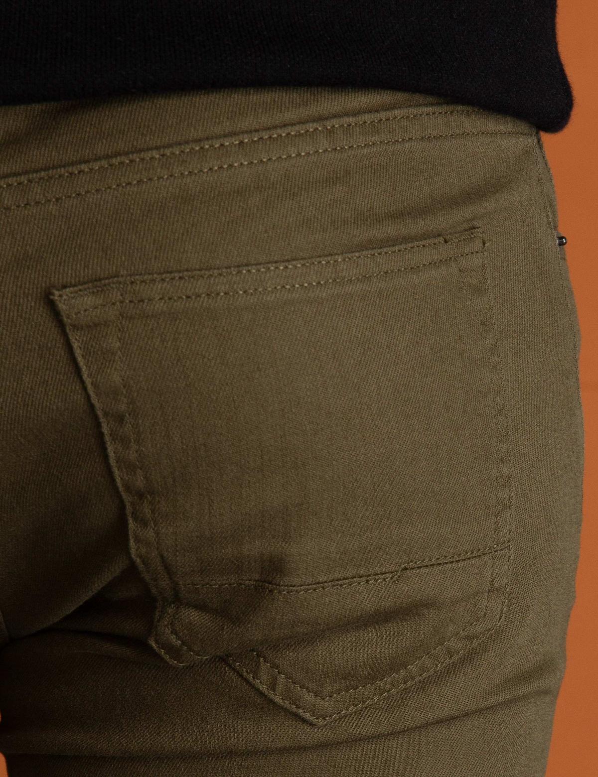 Yeşil Slim Fit Kanvas Pantolon - 50197410021