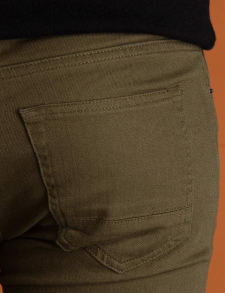 Yeşil Slim Fit Kanvas Pantolon - 50197410021