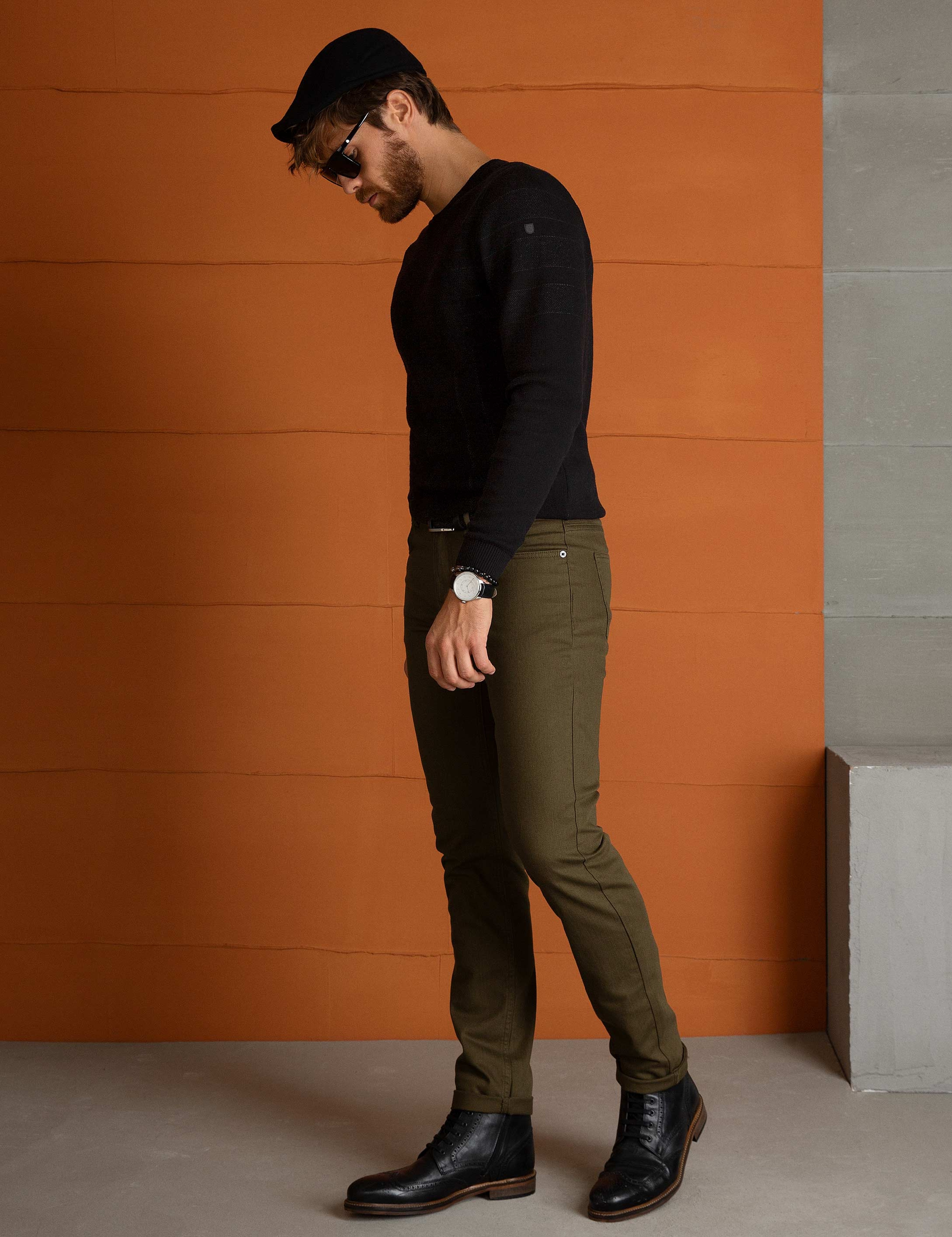 Yeşil Slim Fit Kanvas Pantolon - Image 2