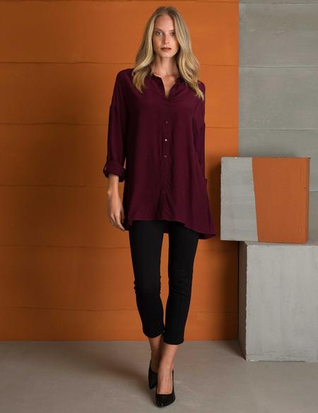 Bordo Comfort Fit Uzun Kollu Gömlek - 50197267043