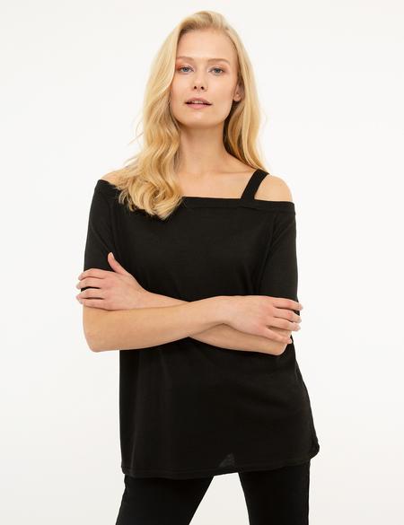 Siyah Triko Tişört - 50202053006