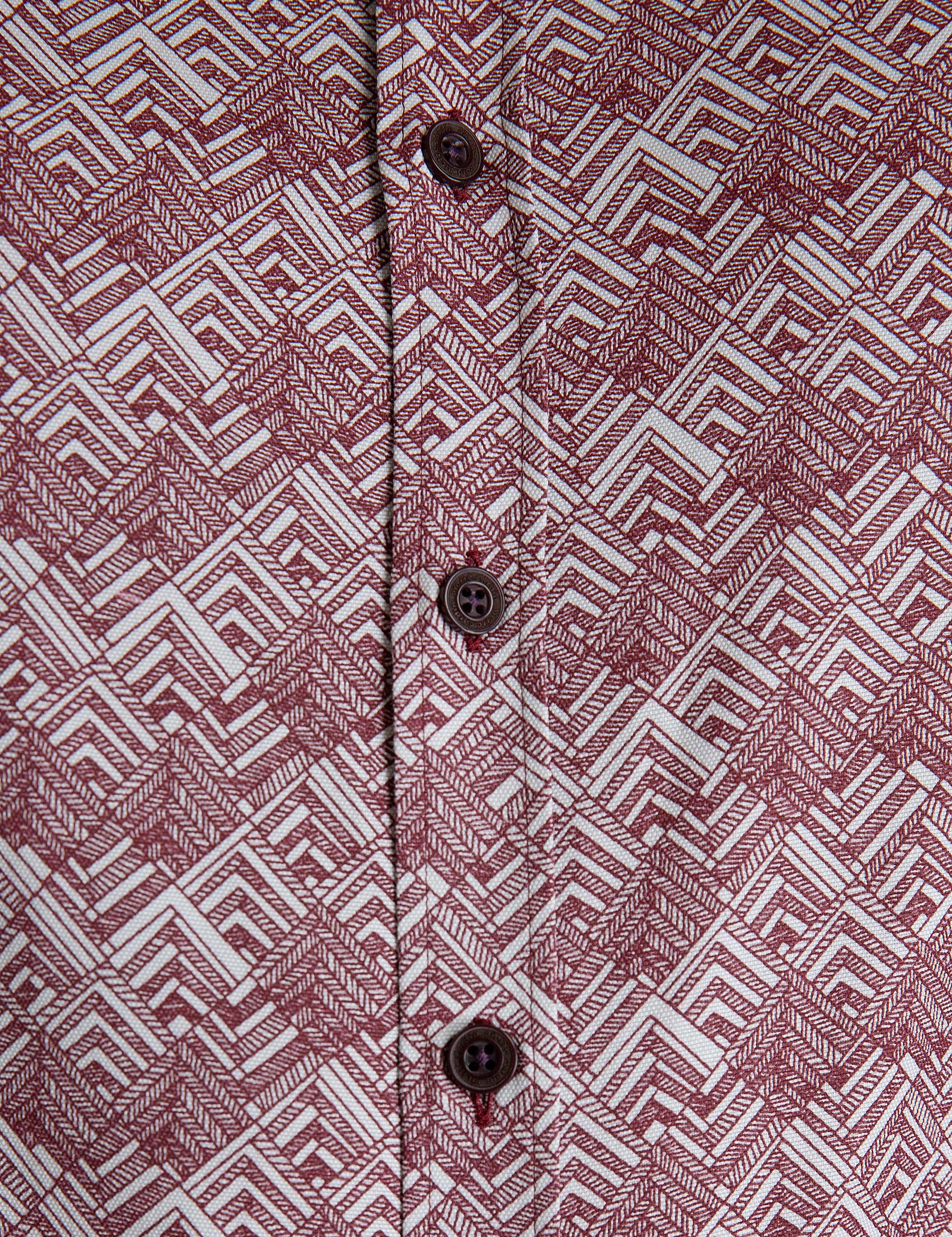 Bordo Slim Fit Gömlek