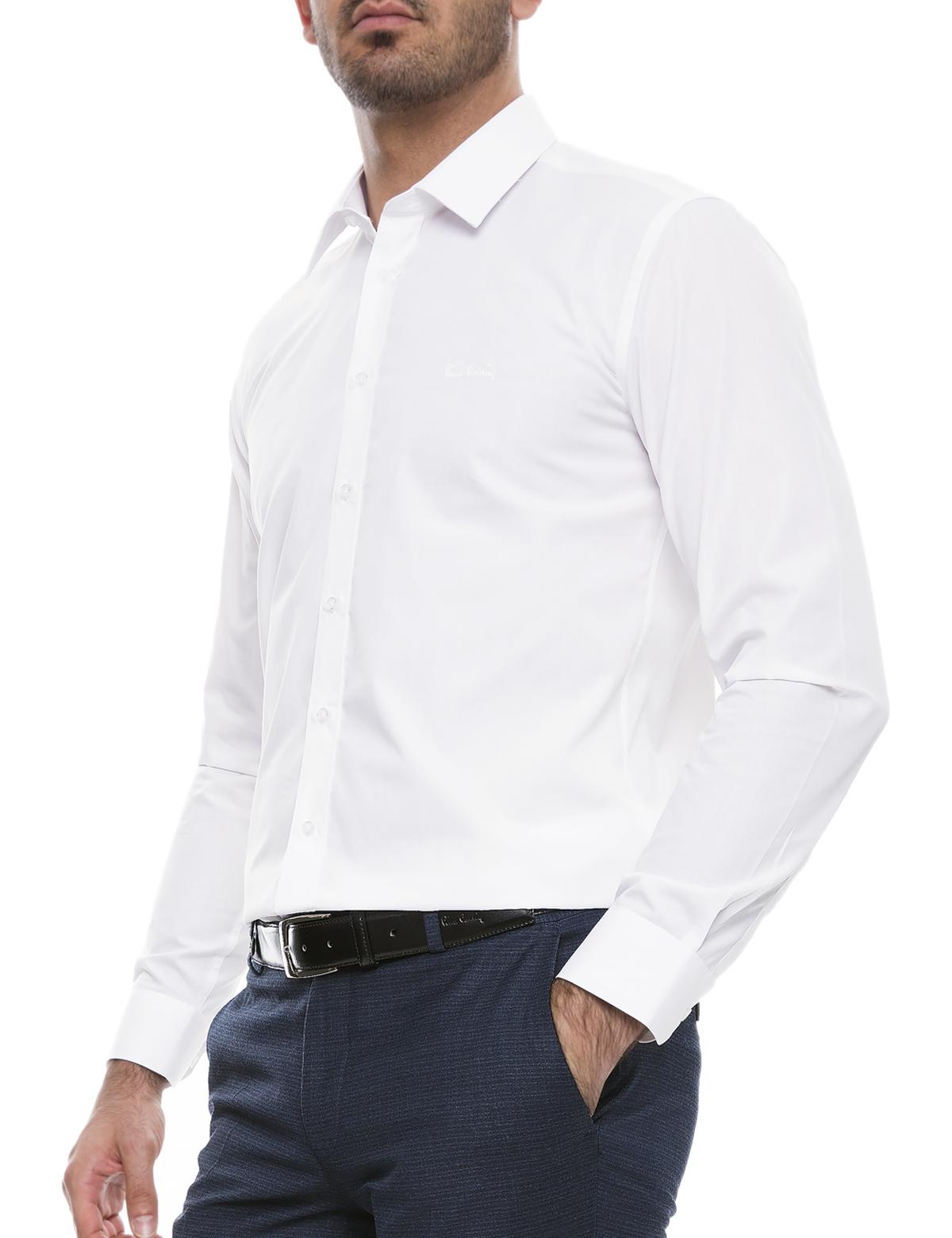 Beyaz Slim Fit Basic Gömlek - 50145387022