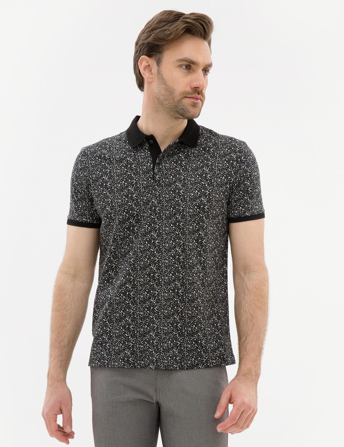 Siyah Slim Fit Polo Yaka Tişört