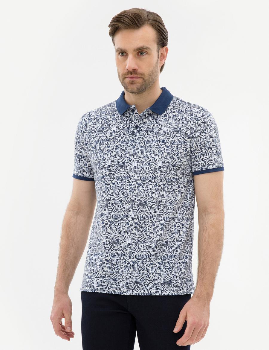 Lacivert Slim Fit Polo Yaka Tişört